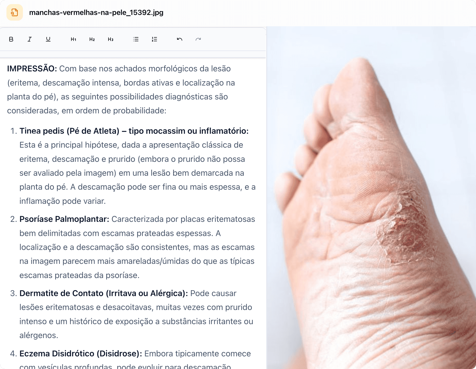 IA analisa seus exames